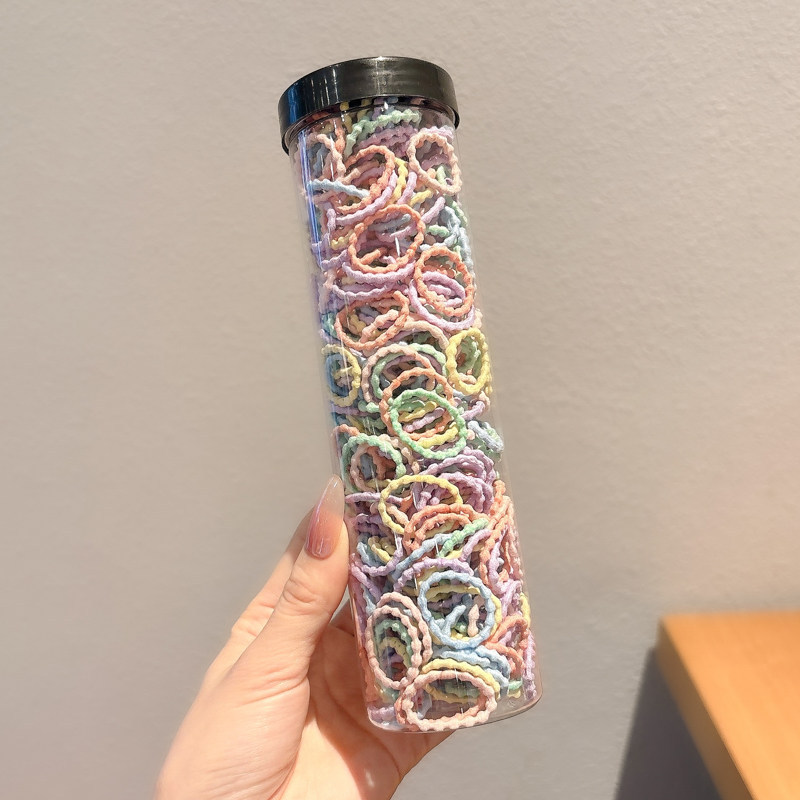 Caricatura encantadora anillo de pelo pulgar no daña el cabello de los niños correa de correa pequeña cuerda de cabello para niñas cuerda de cabello