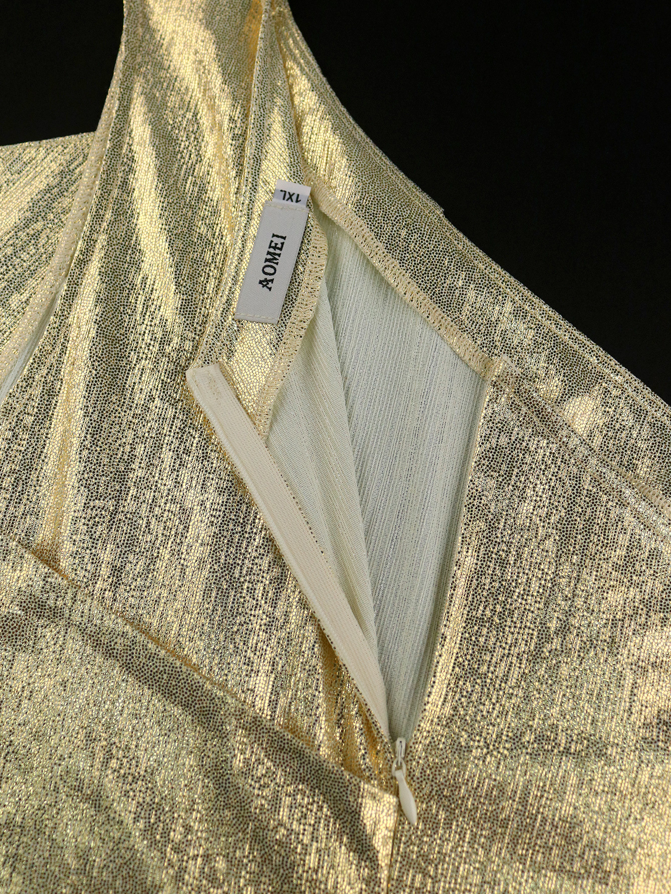 Elegante vestito da donna monospalla con gonna a pieghe da cerimonia_voghion.com
