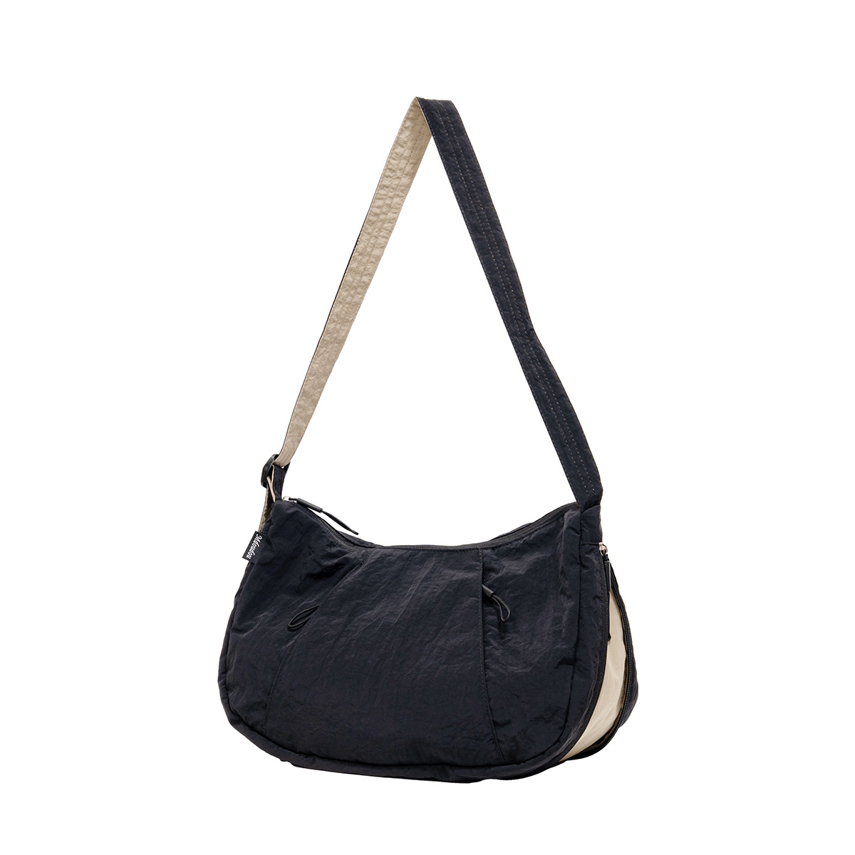 Cross-Border Minimalist Nylon Large Capacity Crossbody Bag For Women, Casual Color-Block Dumpling Bag, Lightweight Commuter Shoulder Bag - Thumbnail 6