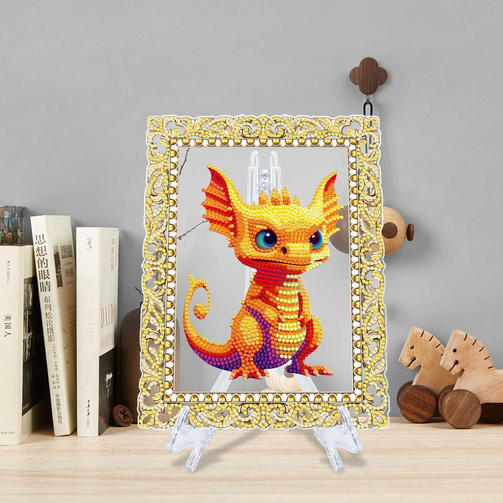 Pintura de diamantes periférica fuente transfronteriza hecha a mano dibujos animados DIY pegatinas de taladro decoración adornos de escritorio pueden ser distribuidos al por mayor