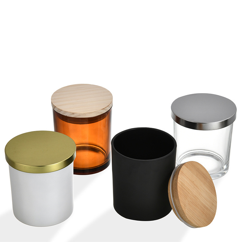 Multi-especificación vidrio vela taza aromaterapia vela tarro vacío taza Hotel fragancia vela titular impresión aerosol color frasco de vidrio