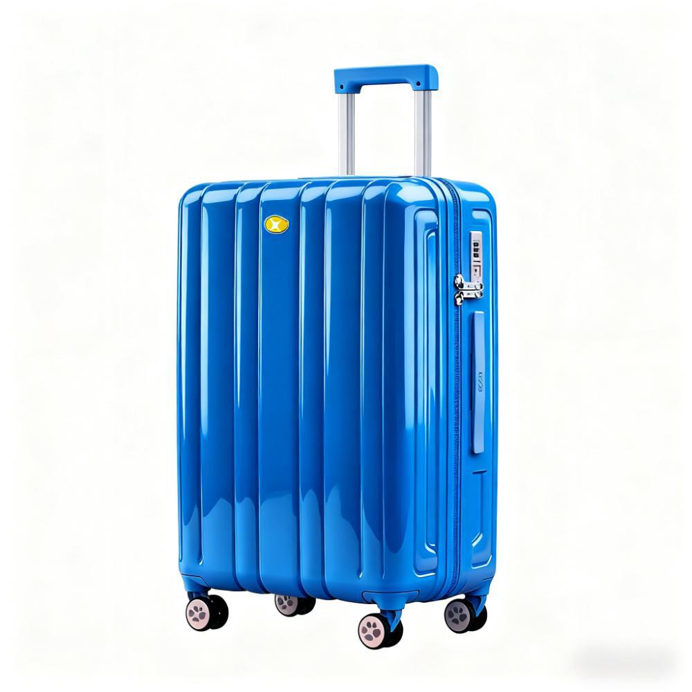 Vali nhựa PC 20 inch họa tiết sọc dọc cổ điển, chống trầy xước, chịu lực tốt — màu đen