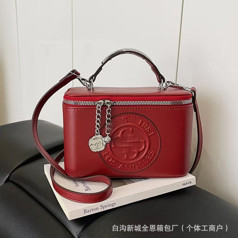 欧美爆款热销手提盒子女包25新款跨境流行字母印花百搭单肩斜挎包|undefined