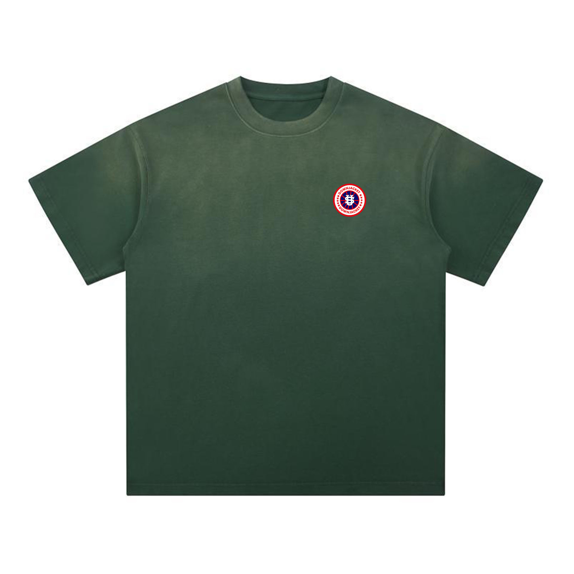 Herren-T-Shirt aus 250 g schwerer, reiner Baumwolle (NNV), Rundhalsausschnitt, Kurzarm, lockere Passform, Farbverlauf, US-Kartendruck_voghion.com
