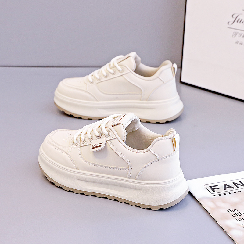 2026 Spring New Thick-Soled Height-Increasing Non-Slip Low-Top Sports Fashion Casual Shoes Mango Toe Internet Celebrity Hot Item