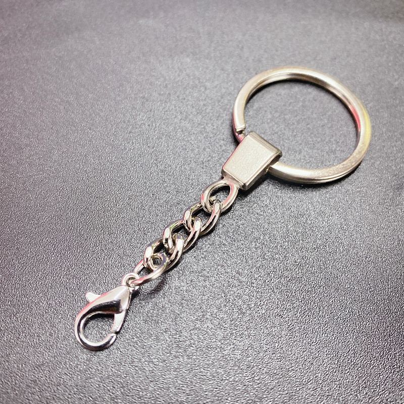 クロスボーダー ステンレス製キーホルダー チェーン付き DIY フィギュア 吊り下げバックル アクセサリー チャーム ペンダント チェーン|undefined