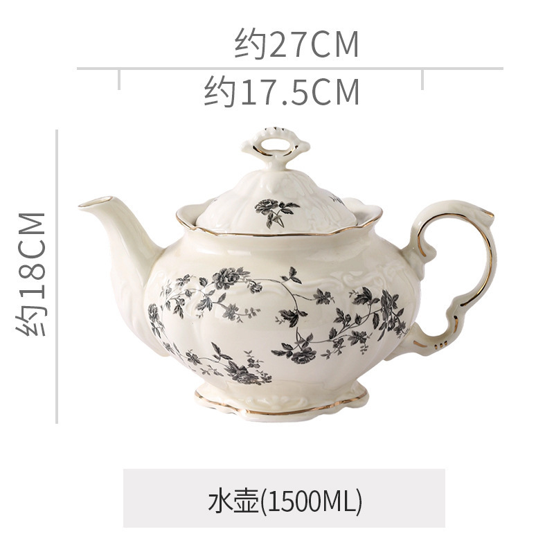 欧式个性宫廷风陶瓷咖啡杯碟碎花下午茶水杯茶壶奶壶糖壶个性组合|undefined