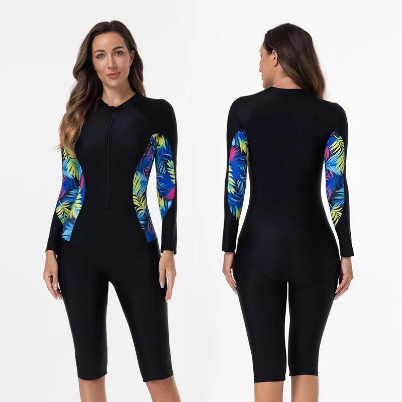 Women 's Style Long Sleeve One Piece Swimsuit Beachwear