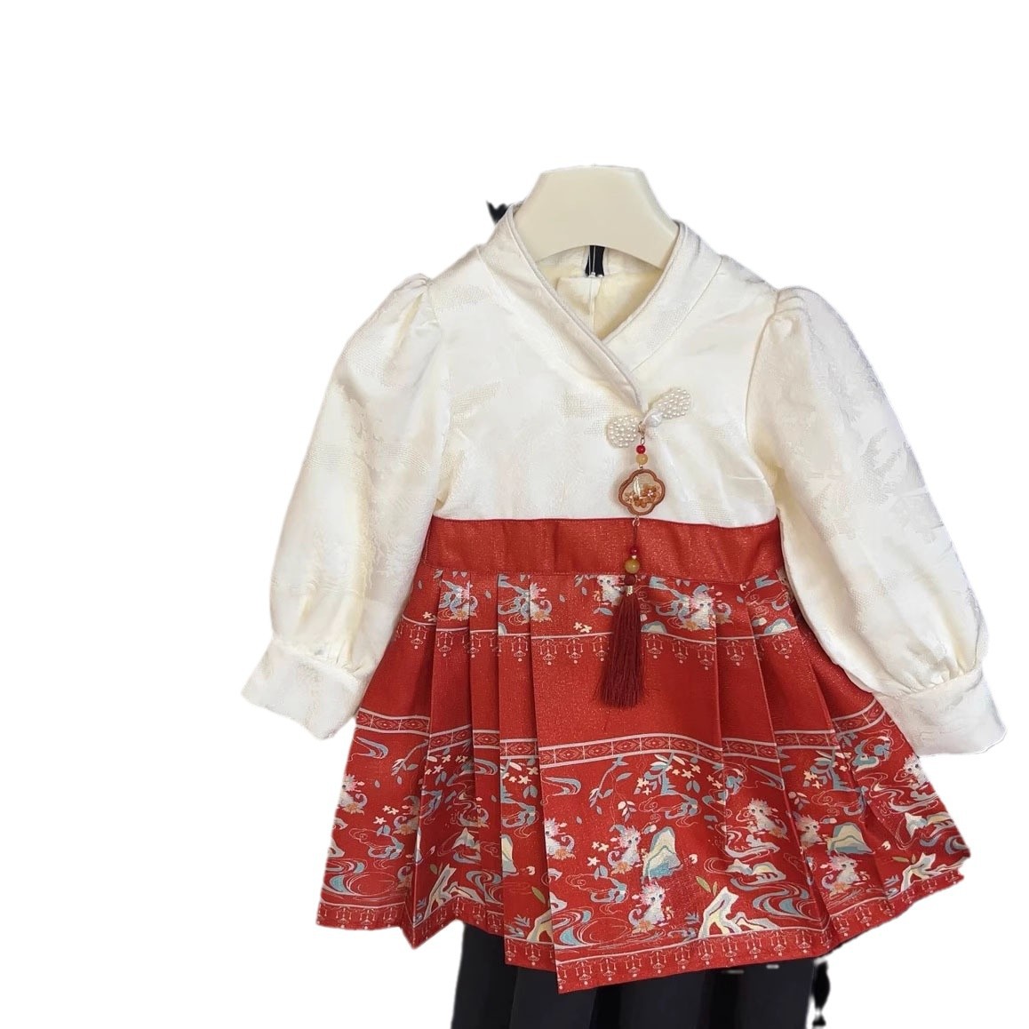Falda de cara de caballo para niñas, vestido de año nuevo, modelos de otoño e invierno para bebés femeninos image 6