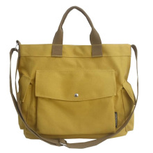 单肩包女男2024新款时尚小众纯色学生上课包大容量帆布休闲斜挎包