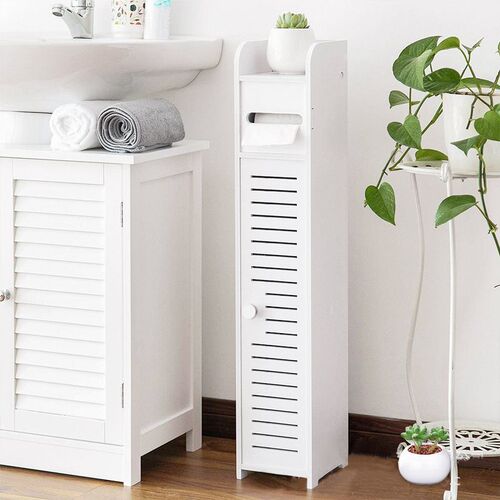 Bathroom storage cabinet toilet gap tissue holder bathroom antibacterial tissue cabinet toilet gap waterproof bathroom cabinet