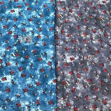 热卖款平纹段雪纺布印花面料 制作大肠圈饰品服装面料 不透有垂感