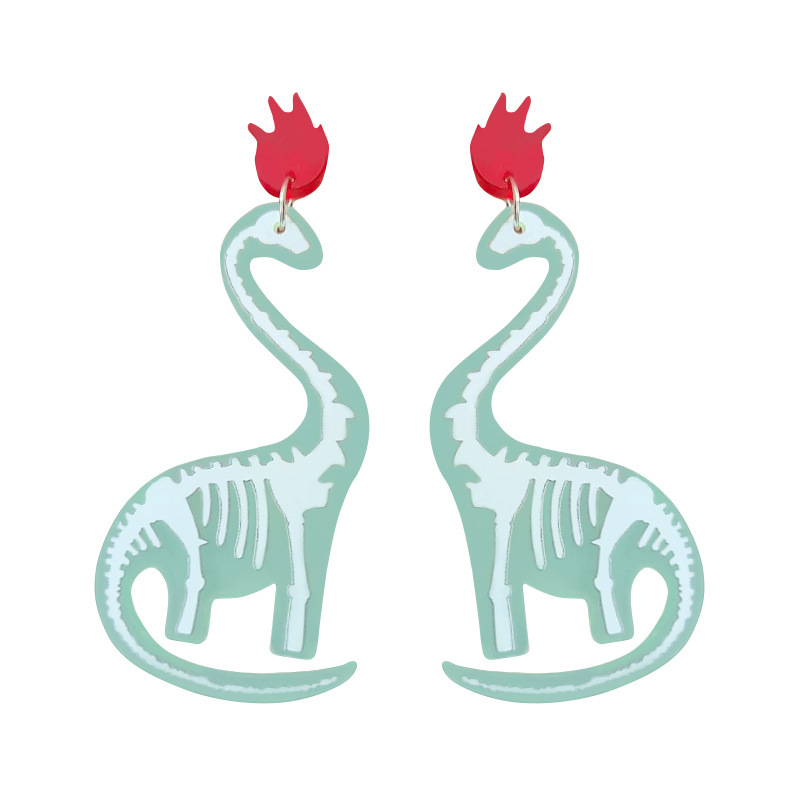 1 Pair Quantity Daily, Shopping Occasion 1 Pair Cute Exaggerated Animal Dinosaur Arylic Drop Earrings