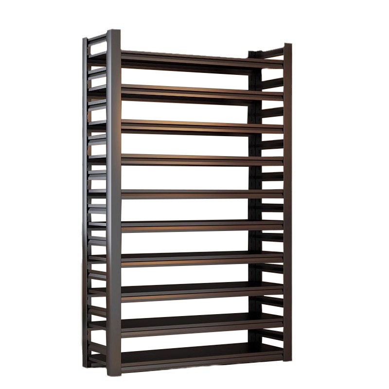 Zapatero de acero, estante multicapa de piso a techo en la puerta del hogar, estante de almacenamiento de hierro forjado de gran capacidad, puerta de entrada, armario de zapatos simple