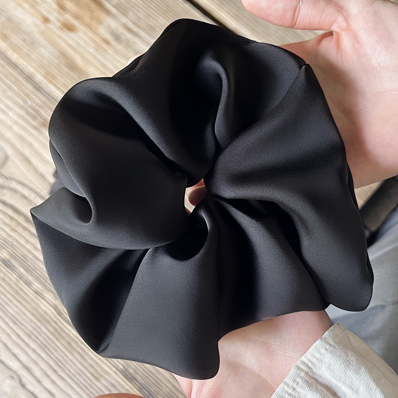 Encaje de flor coreana Encaje de intestino grueso Anillo de cabello femenino Cabeza de flor de viento pastoral Cuerda de cabeza de bola de gran tamaño Accesorios para el cabello de alta calidad