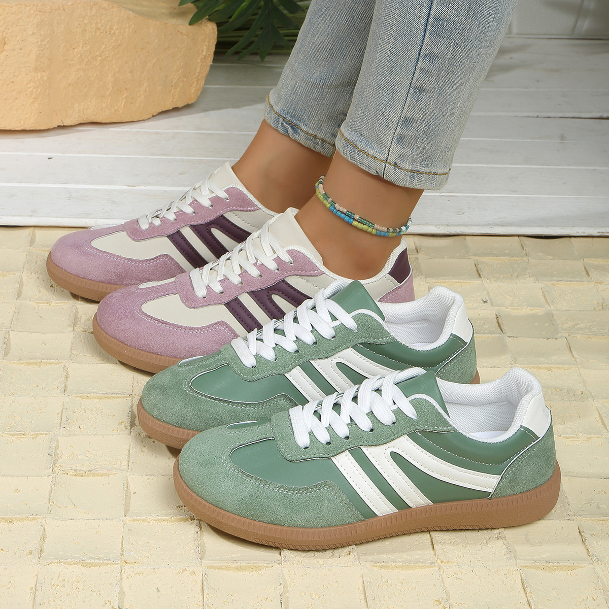 2026 sports casual shoes, cross-border German training shoes, European and American sports shoes, new styles for girls, wholesale flat shoes