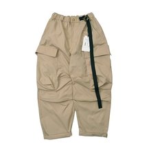 春秋新款潮牌多口袋工装裤男余文乐同款松紧裤腰直筒休闲裤阔腿裤