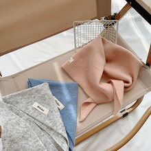 韩版简约儿童百搭三角巾男女童柔软亲肤新款围巾宝宝秋冬针织围脖