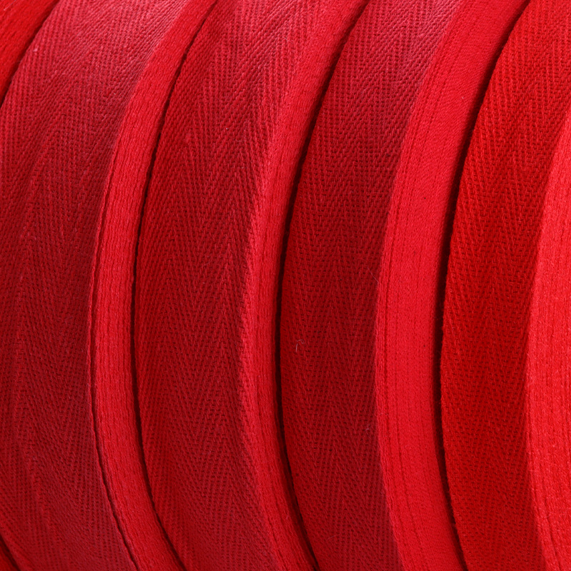 21支1-5cm棉带人字纹滚边编织织带布条红色纯棉包边服装辅料家纺