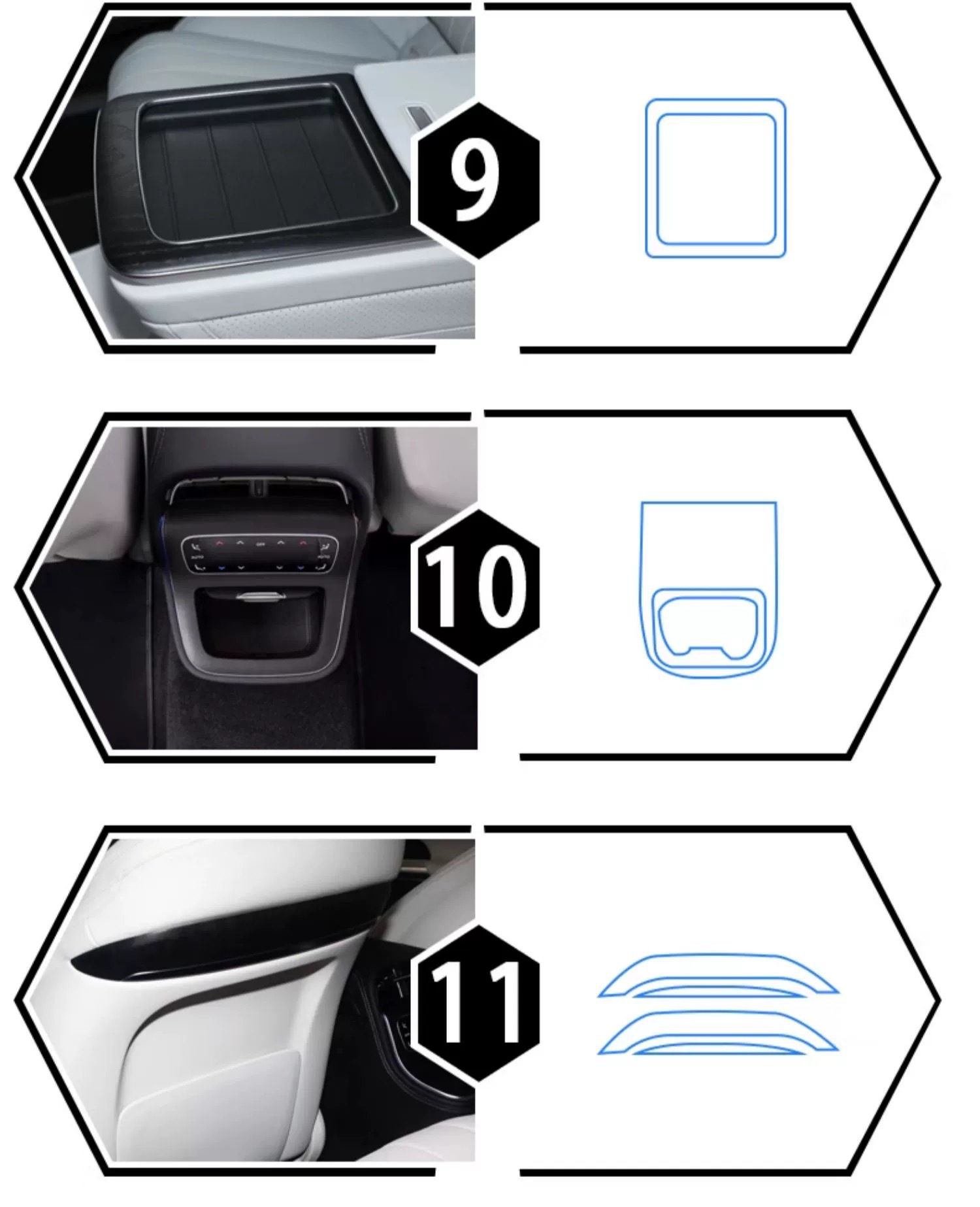Suitable for 25 Mercedes-Benz E300 Interior Film 260 Instrument Navigation Screen Film Gear Air Conditioning Film HD Film TPU