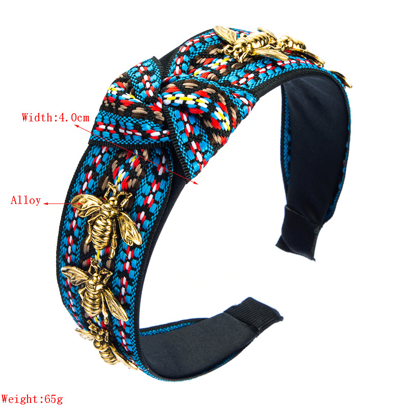 Korean Ethnic Style Alloy Bee Wide-brimmed Headband display picture 1