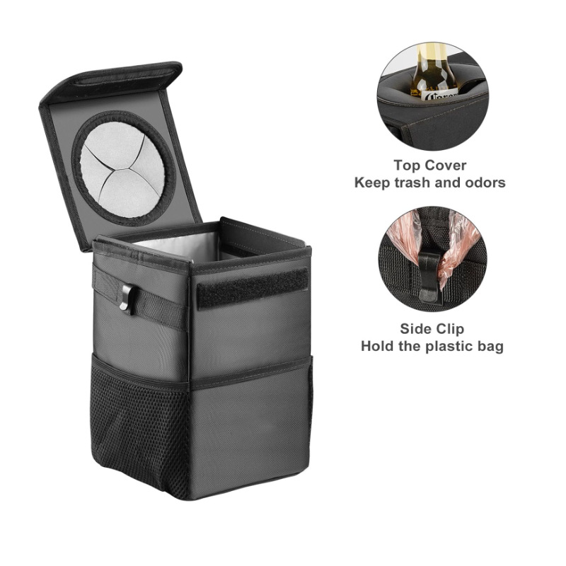 Amazon's Best-Selling Waterproof Car Trash Can, Foldable Car Peel Box, Seat Back-Mounted Car Supplies Storage