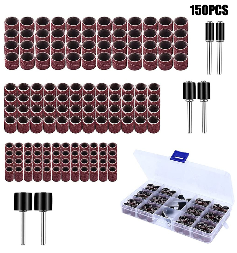 150PC砂圈套装盒装套装 电磨吊磨机配件组合打磨抛光切割