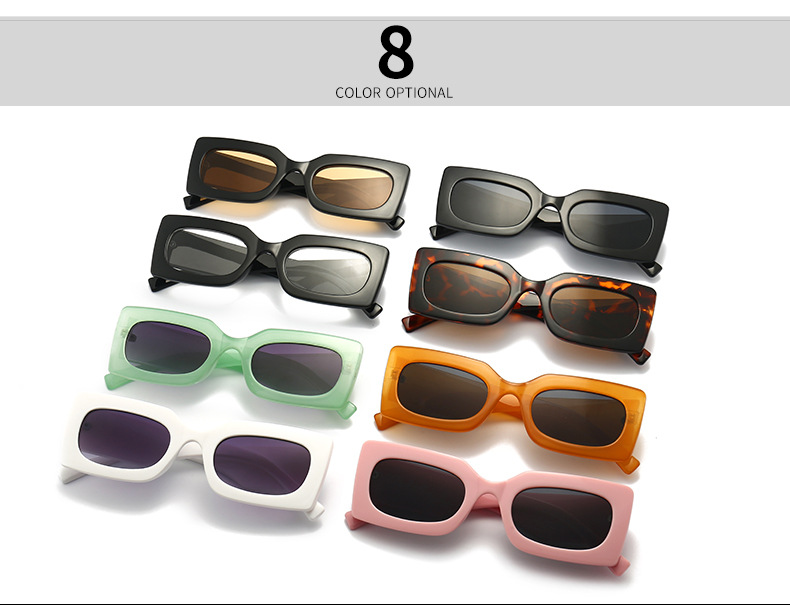 Cross-border Square Jelly Color Modern Fashion Fashion Catwalk Sunglasses display picture 11