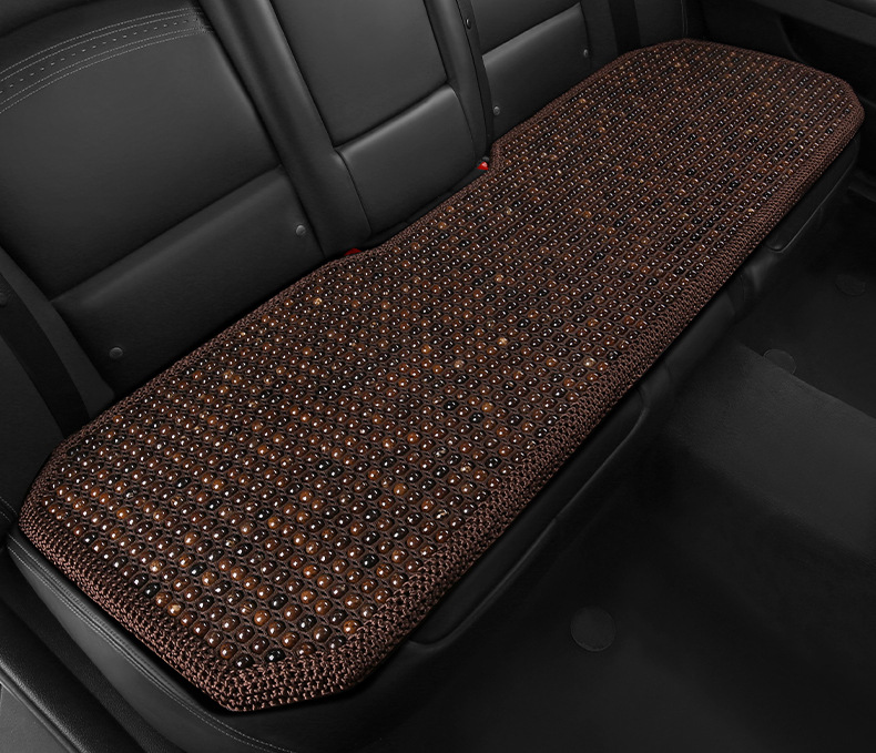 Car Seat Cushion Summer Cooling Cushion High-End Bodhi Wood Bead Cushion Three-Piece Set Single Piece Breathable Anti-Slip Lumbar Support Dropshipping
