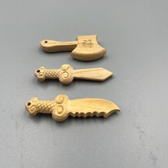 ピーチウッドナイフ剣斧彫刻 DIY 剣斧ベビージュエリーカーキーハンギングアクセサリーアクセサリー
