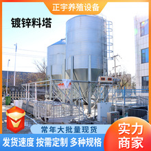 养殖料塔镀锌板饲料储存罐料线料仓养殖场自动上料设备镀锌料塔