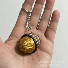 跨境热卖3D打印钥匙扣杯子蛋糕造型解压挂件指尖点击器背包挂饰