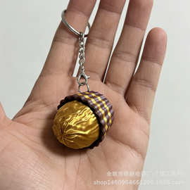 跨境热卖3D打印钥匙扣杯子蛋糕造型解压挂件指尖点击器背包挂饰