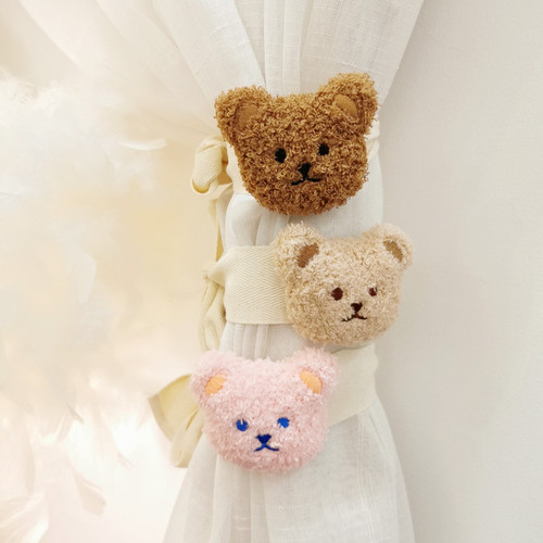 ins style bear baby room curtain straps decoration car sunshade drawstring straps mosquito net straps straps