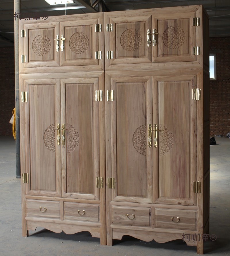 Bulk White Embryo Wardrobe, Old-Fashioned Antique Old Elm Cabinet, White Stubble Top Box Cabinet, Clothing Storage, Log Chinese Style Metabo