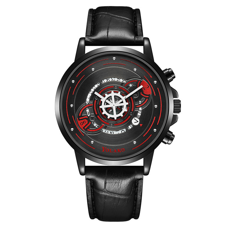 new fashion creative calendar men's watch men's watch student belt men's watch_voghion.com
