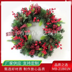 本物の松ぼっくりフォーチュンフルーツ Lufeng クリスマスリースドアハンギングミドルアートクリスマスギフト小さなツリーデスクトップ装飾品卸売