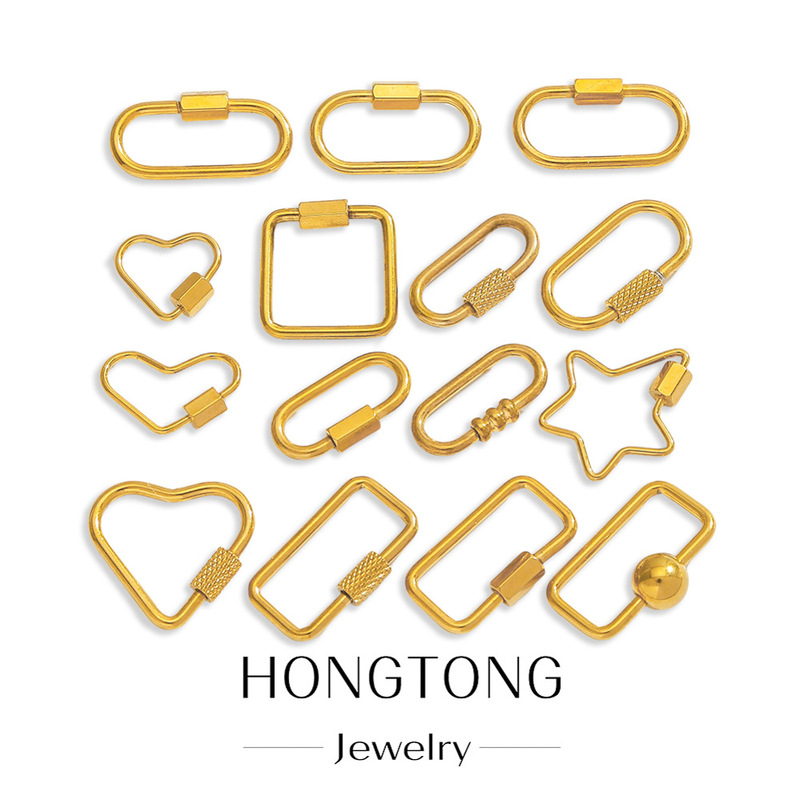 Stainless Steel Connection Buckle Love Five-pointed Star Love Rectangular Color-retaining Electroplating Handmade DIY Bracelet Necklace Accessories Stainless Steel Connection Buckle Love Five-pointed Star Love Rectangular Color-retaining Electroplating Handmade DIY Bracelet Necklace Accessories