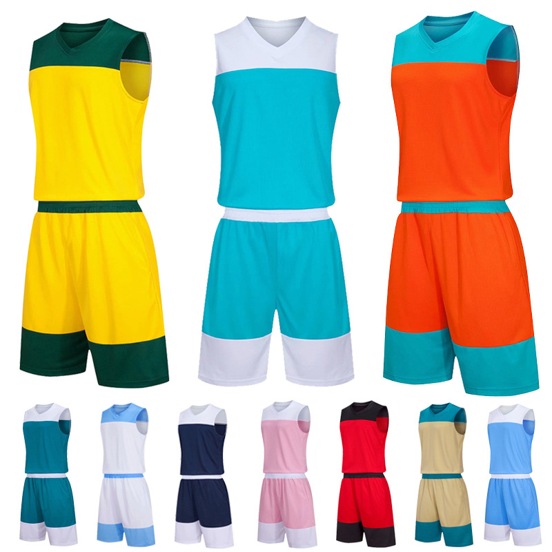 新款篮球服套装男个性幼儿园篮球衣服运动吸湿排汗快干球衣
