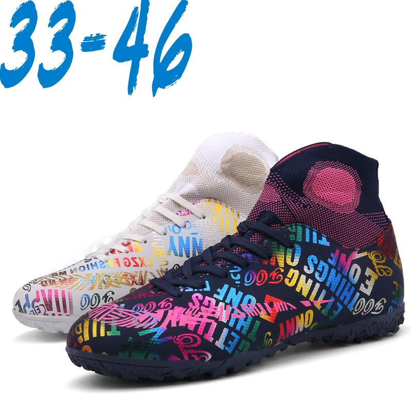 2024 футбольные туфли ag длинные шипы внешняя торговля высокие банки футбольные туфли для взрослых модные дышащие шипованные футбольные туфли мужской большой размер