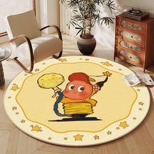 跨境卧室床边毯星星人圆形地毯可爱地垫客厅沙发毯耐磨防滑脚垫