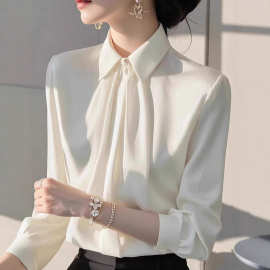 春季法式独特漂亮上衣轻奢高级感时尚洋气超好看别致绝美白色衬衫