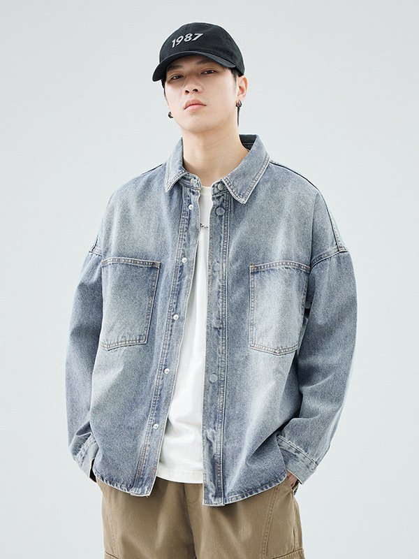Autumn denim fashionable Japanese retro quality jacket