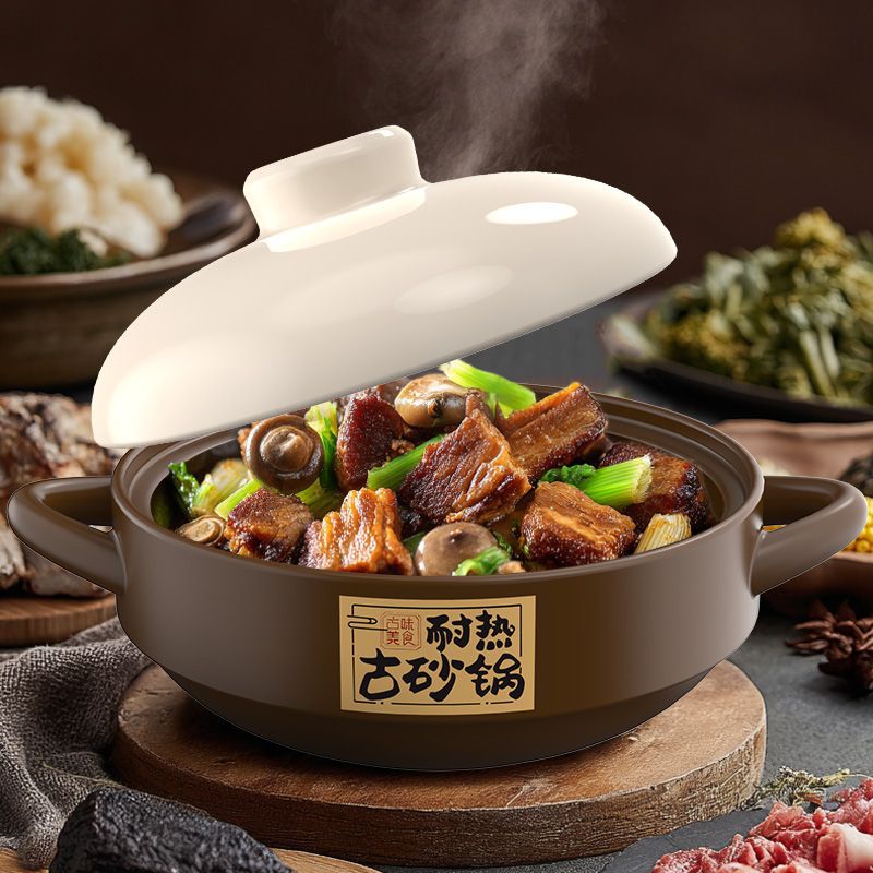 Mortero resistente al calor mortero japonés boca ancha doble oreja tazón de sopa de arroz image 4