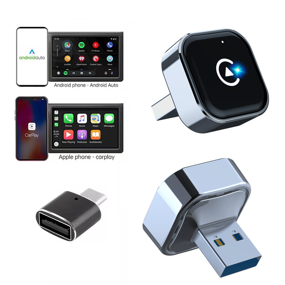 Cross-Border New Wireless Carplay Box Android 2-in-1 Car Interconnection Box Wired Carplay Box