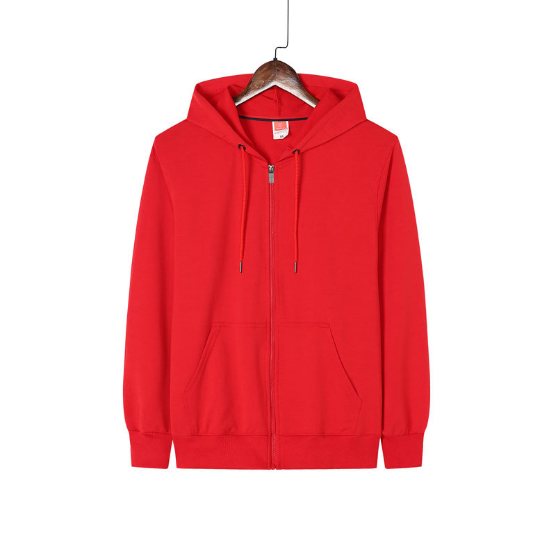 Suéter con cremallera elástica de cuatro lados logotipo impreso collar de pie ropa de trabajo de empresa actividad cultural camisa abrigo bordado Diseño de DIY