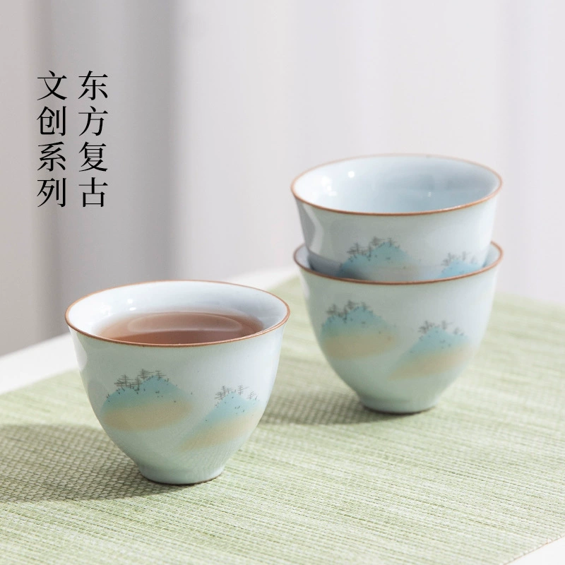 Qianli Jiangshan керамическая чайная чашка, персональная мастерская чашка, домашний высококлассный кунг-фу чайный набор, одиночная чайная чашка