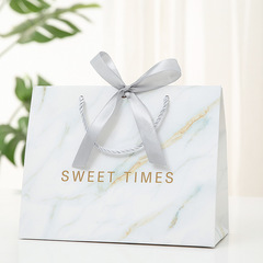 ins風禮品袋大理石紋包裝袋教師節母親節禮物袋喜糖袋服裝店紙袋