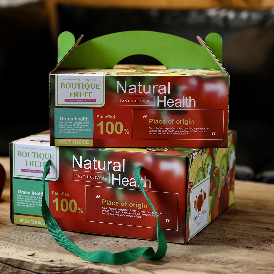 通用水果盒手提外袋创意礼品袋精美鲜果包装礼物袋子节日送礼拎袋