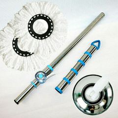 All steel extended rotating mop rod mop replacement rod mop bucket replacement rod manufacturer direct selling rotating mop rod